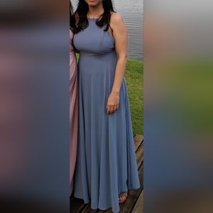 Lulu's Mythical Kind of Love Slate Blue Dress